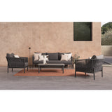 Garten-Sofa 3-Sitzer mit Kissen Florencia Anthrazit WG21 - ZEN ZONE Furniture