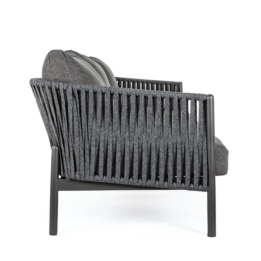 Garten-Sofa 3-Sitzer mit Kissen Florencia Anthrazit WG21 - ZEN ZONE Furniture