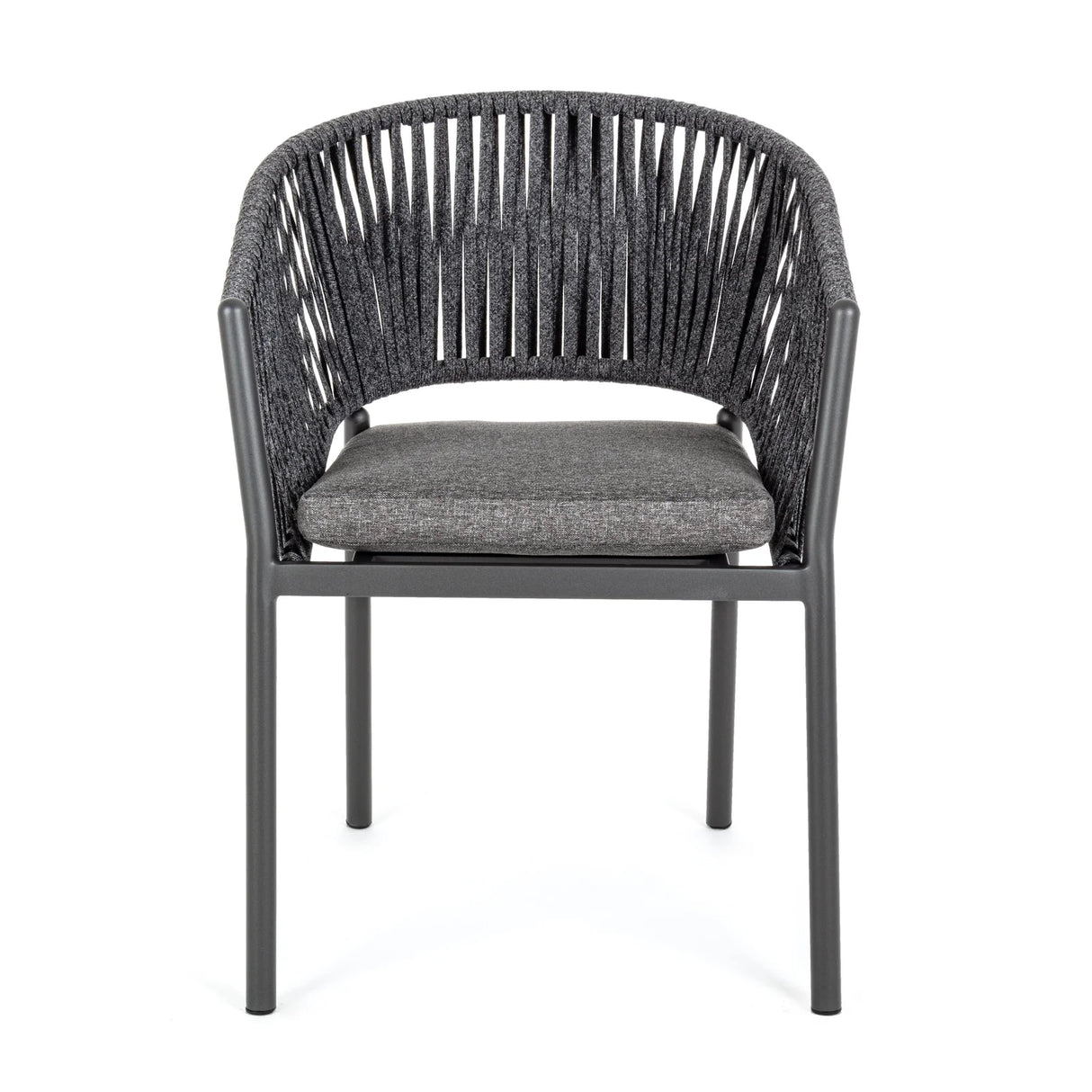 Gartenstuhl mit Armlehne und Kissen Florencia Anthrazit - ZEN ZONE Furniture