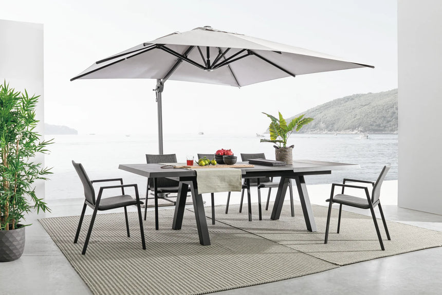 Gartentisch ausziehbar 205-265x103 Anthrazit JX55 Krion - ZEN ZONE Furniture