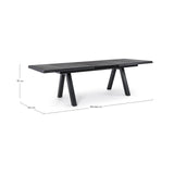 Gartentisch ausziehbar 205-265x103 Anthrazit JX55 Krion