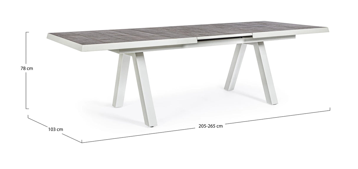 Gartentisch ausziehbar 205-265x103 Lunar Krion - ZEN ZONE Furniture