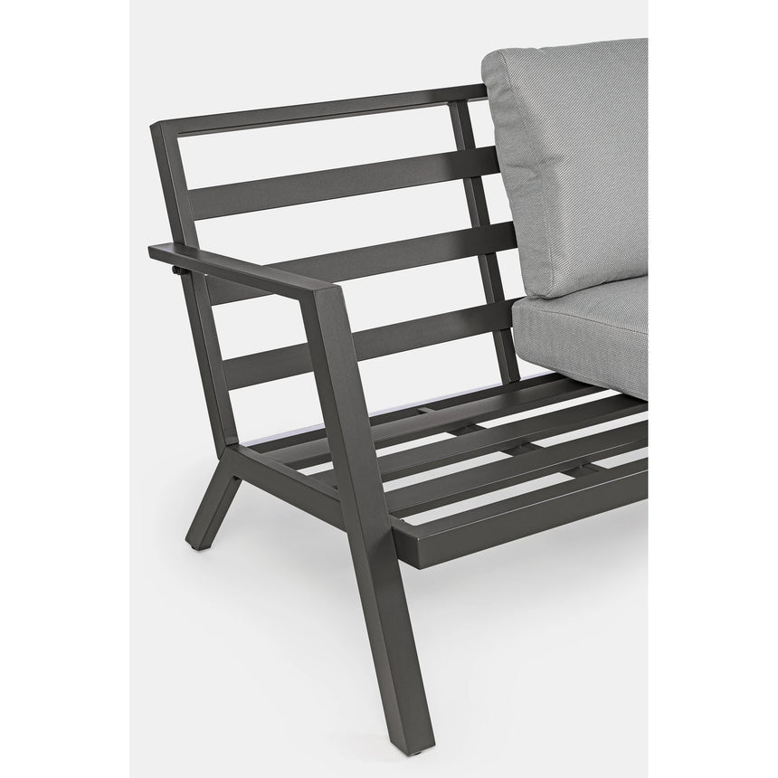 Gartenlounge Set 4er Set Harley mit Kissen Anthrazit YK13 - ZEN ZONE Furniture