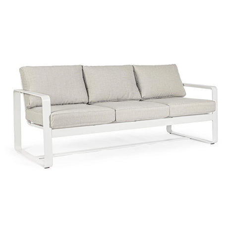 Garten-Sofa 3-Sitzer mit Kissen Merrigan Weiß YK11 - ZEN ZONE Furniture