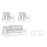 Gartenlounge Set 4er Set Baltic mit Kissen Weiß YK11 - ZEN ZONE Furniture