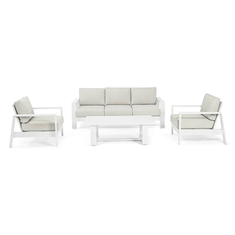 Gartenlounge Set 4er Set Baltic mit Kissen Weiß YK11 - ZEN ZONE Furniture