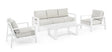 Gartenlounge Set 4er Set Baltic mit Kissen Weiß YK11 - ZEN ZONE Furniture