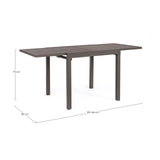 Gartentisch ausziehbar 83-166x80 Coffee YK Pelagius - ZEN ZONE Furniture