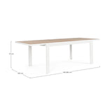 Gartentisch ausziehbar 160-240x100 Weiß YK11 Belmar