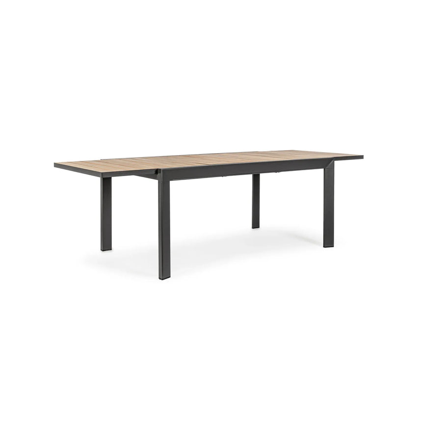 Gartentisch ausziehbar 160-240x100 Natur/Anthrazit YK11 Belmar - ZEN ZONE Furniture