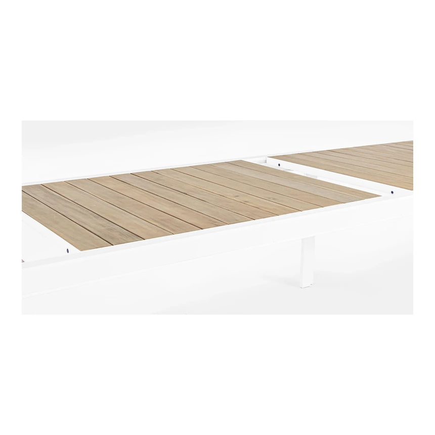 Gartentisch ausziehbar 220-340x100 Weiß YK11 Belmar - ZEN ZONE Furniture