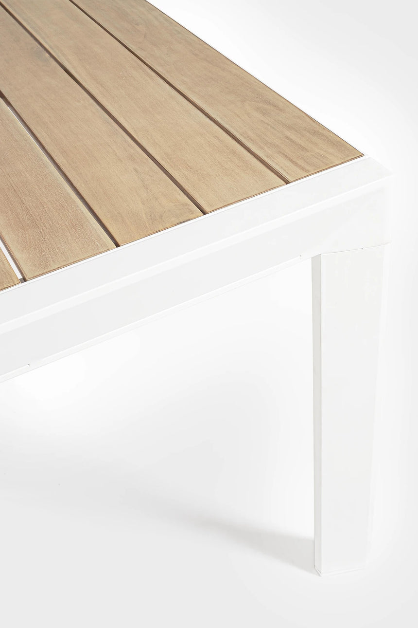 Gartentisch ausziehbar 220-340x100 Weiß YK11 Belmar - ZEN ZONE Furniture