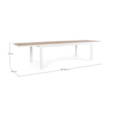 Gartentisch ausziehbar 220-340x100 Weiß YK11 Belmar - ZEN ZONE Furniture
