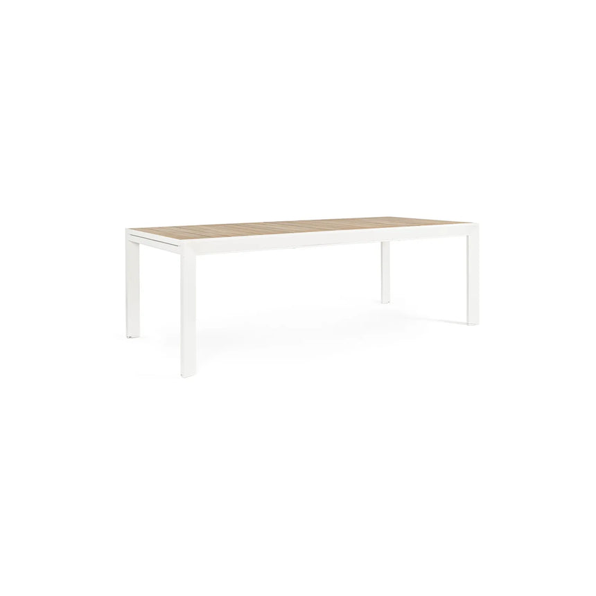 Gartentisch ausziehbar 220-340x100 Weiß YK11 Belmar - ZEN ZONE Furniture