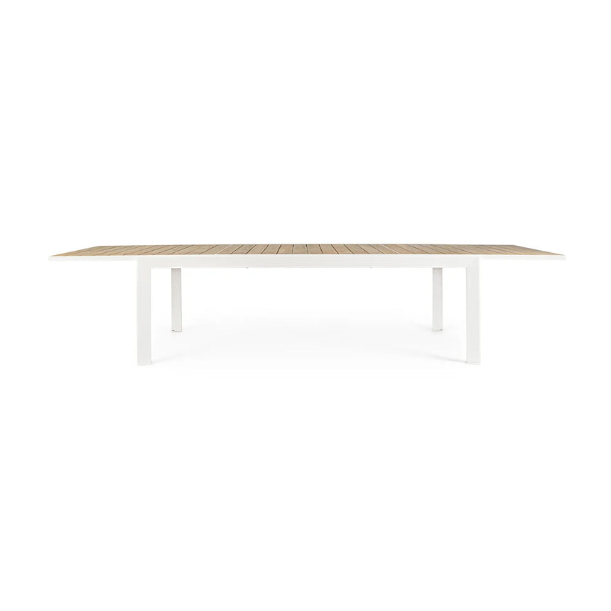 Gartentisch ausziehbar 220-340x100 Weiß YK11 Belmar - ZEN ZONE Furniture