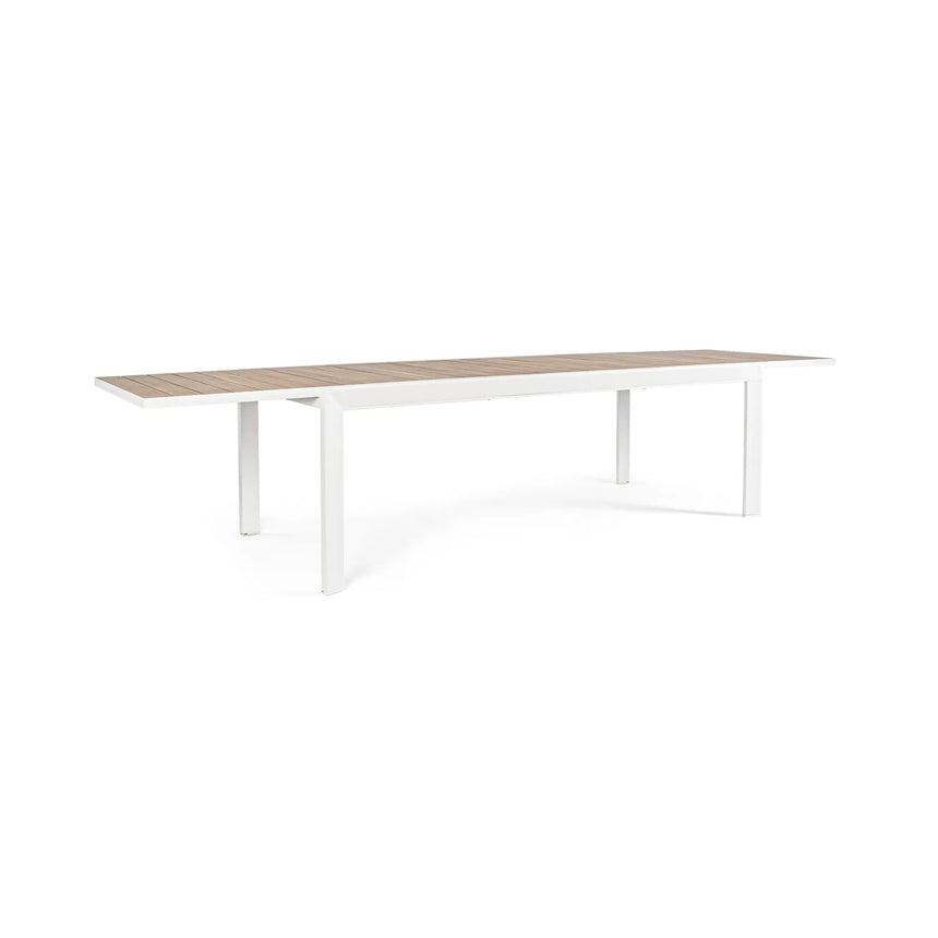 Gartentisch ausziehbar 220-340x100 Weiß YK11 Belmar - ZEN ZONE Furniture