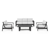 Gartenlounge Set 4er Set Baltic mit Kissen Anthrazit YK13 - ZEN ZONE Furniture