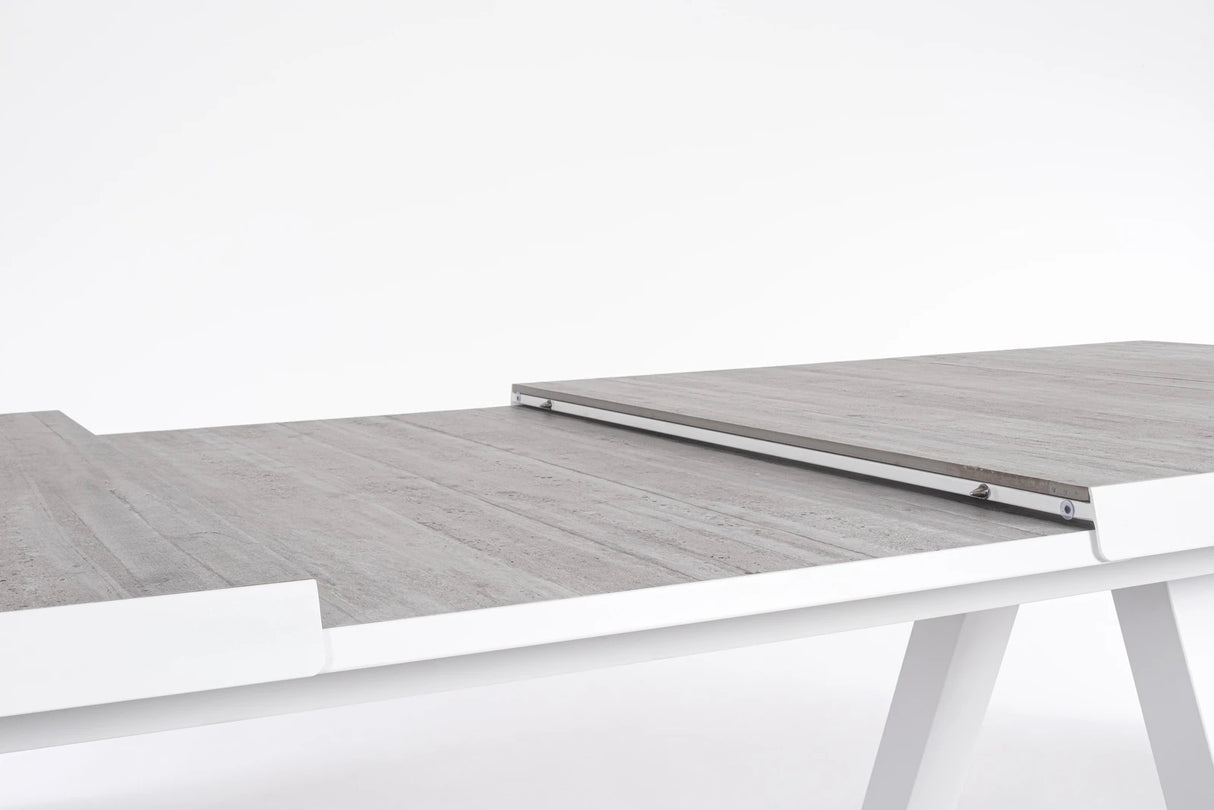 Gartentisch ausziehbar 205-265x103 Weiß JX11 Krion - ZEN ZONE Furniture
