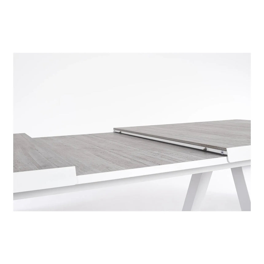 Gartentisch ausziehbar 205-265x103 Weiß JX11 Krion - ZEN ZONE Furniture