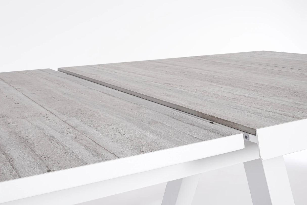 Gartentisch ausziehbar 205-265x103 Weiß JX11 Krion - ZEN ZONE Furniture