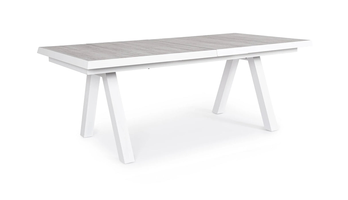 Gartentisch ausziehbar 205-265x103 Weiß JX11 Krion - ZEN ZONE Furniture