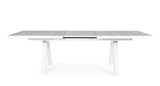 Gartentisch ausziehbar 205-265x103 Weiß JX11 Krion - ZEN ZONE Furniture