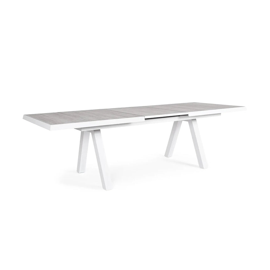 Gartentisch ausziehbar 205-265x103 Weiß JX11 Krion - ZEN ZONE Furniture