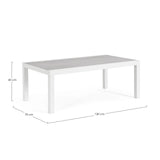 Garten Couchtisch 50x50 Weiß JX11 Kledi - ZEN ZONE Furniture