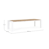 Gartentisch ausziehbar 228/294x100 Weiß GK50 Cameron