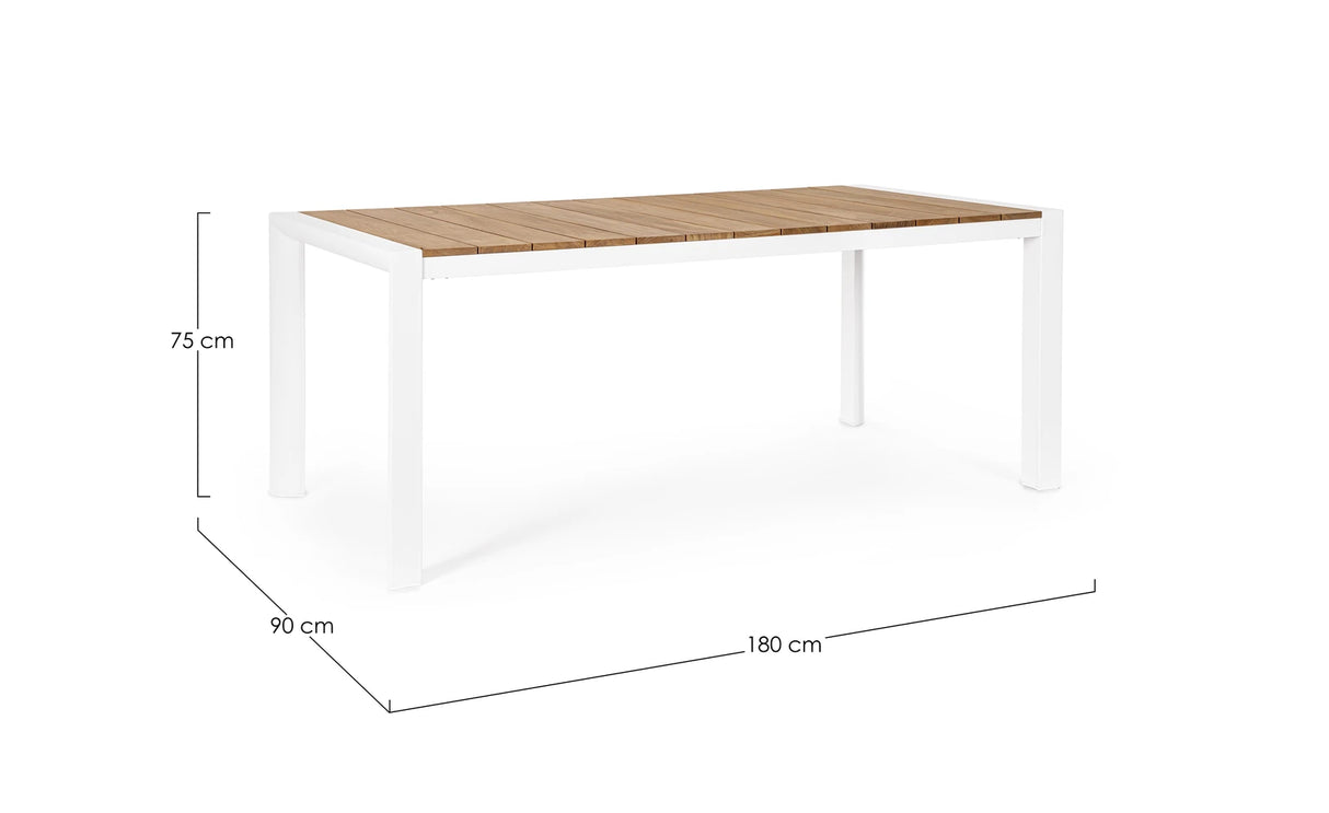 Gartentisch 180x90 Weiß GK50 Cameron - ZEN ZONE Furniture