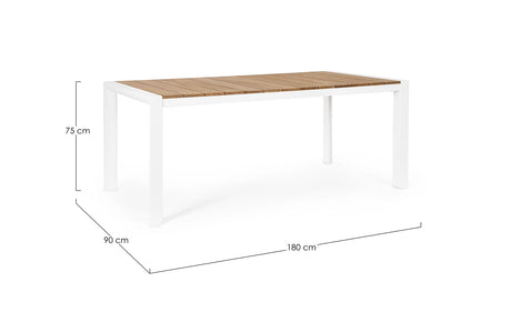 Gartentisch 180x90 Weiß GK50 Cameron - ZEN ZONE Furniture