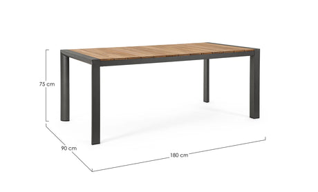 Gartentisch 180x90 Anthrazit GK52 Cameron - ZEN ZONE Furniture