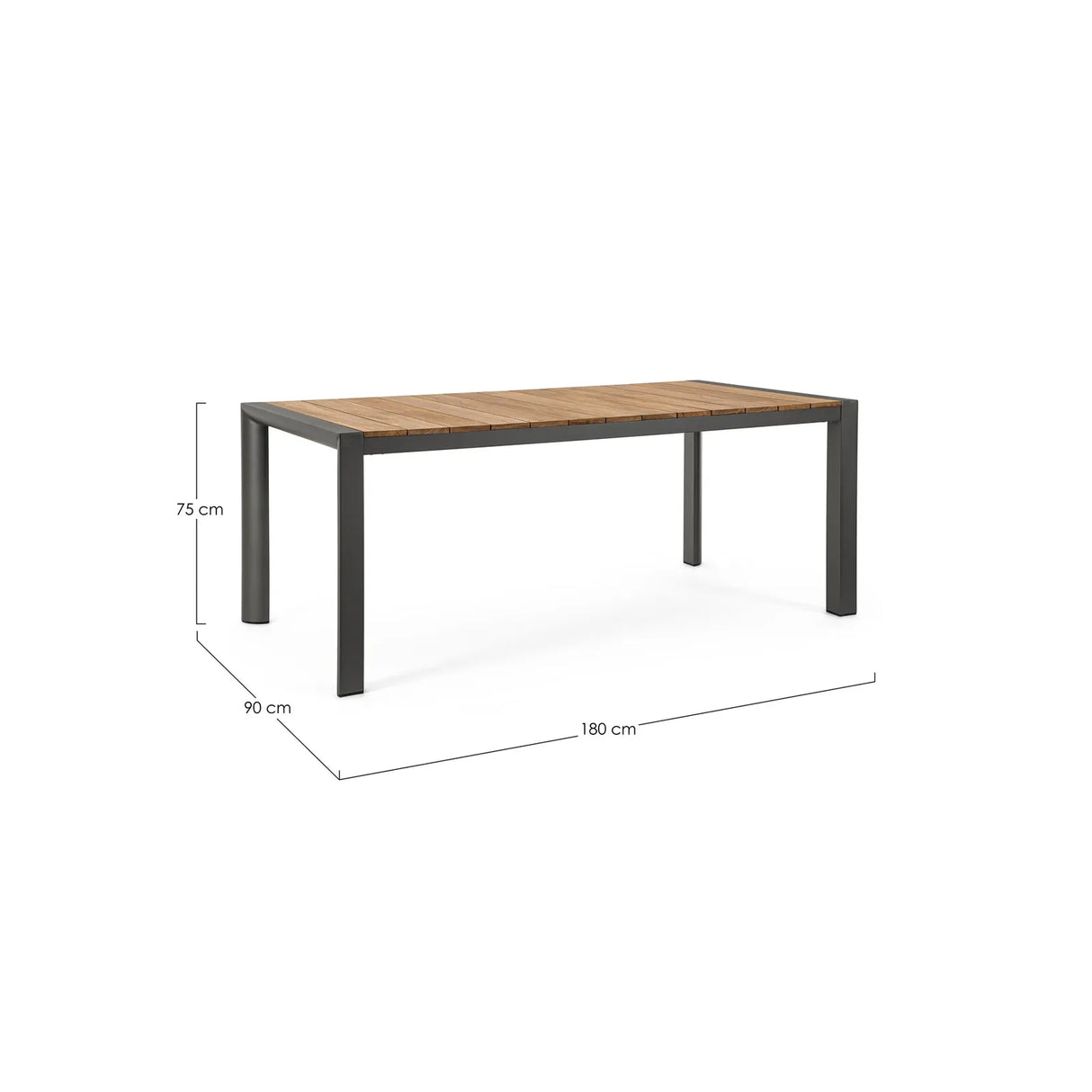 Gartentisch 180x90 Anthrazit GK52 Cameron