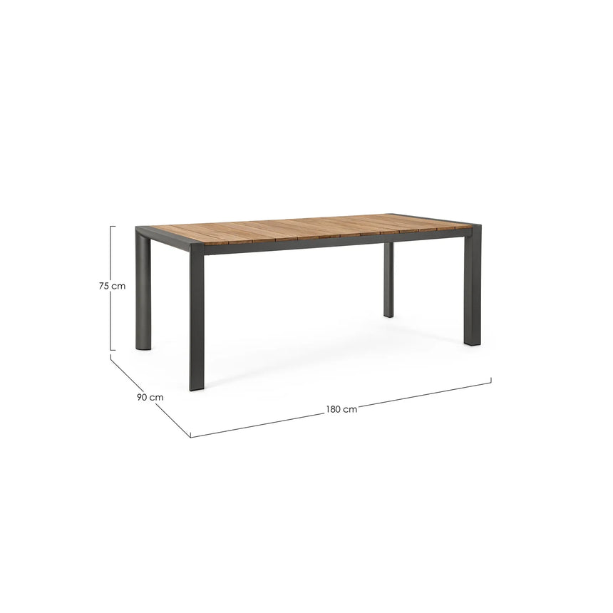 Gartentisch 180x90 Anthrazit GK52 Cameron - ZEN ZONE Furniture