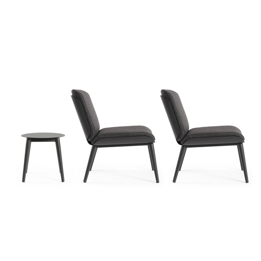 Garten Balkon-Set 3 mit Kissen Anthrazit WG21 Isabela - ZEN ZONE Furniture