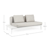 Lounge Garten-Sofa 2-Sitzer Matrix Weiß WG20 - ZEN ZONE Furniture