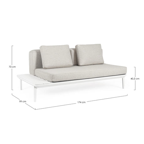 Lounge Garten-Sofa 2-Sitzer Matrix Weiß WG20 - ZEN ZONE Furniture