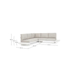 Gartenlounge Ecksitzgruppe 2er Set mit Kissen Weiß WG20 Infinity