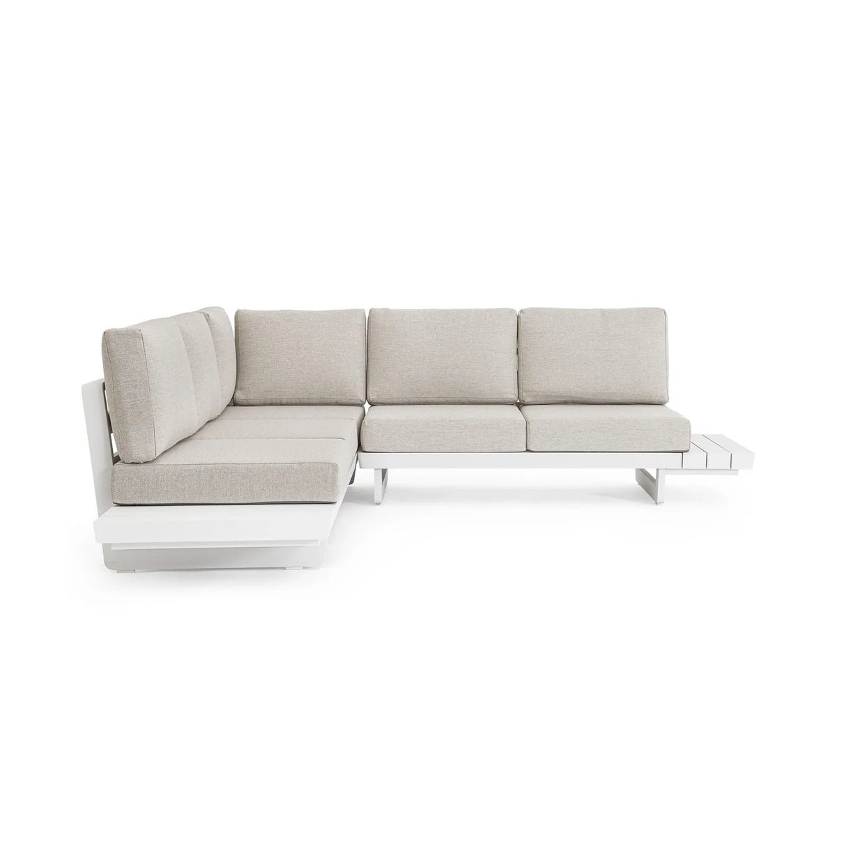 Gartenlounge Ecksitzgruppe 2er Set mit Kissen Weiß WG20 Infinity