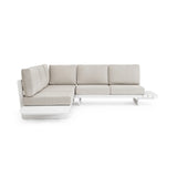 Gartenlounge Ecksitzgruppe 2er Set mit Kissen Weiß WG20 Infinity