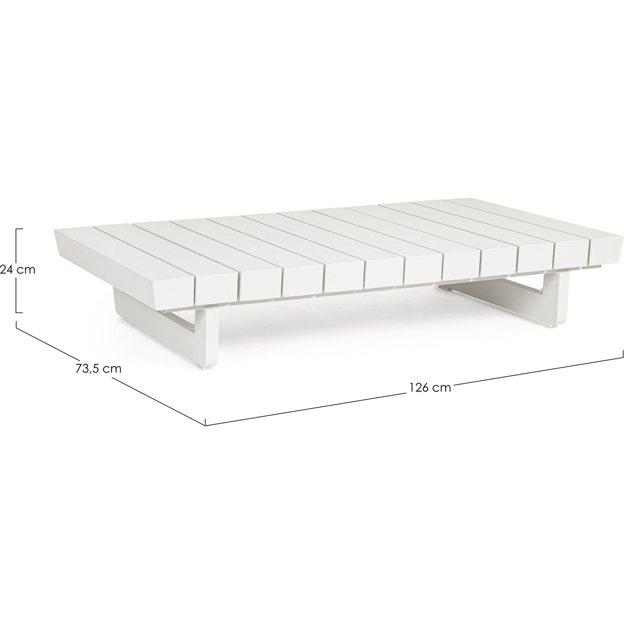 Outdoor Couchtisch Infinity 126x73.5 Weiß WG20 - ZEN ZONE