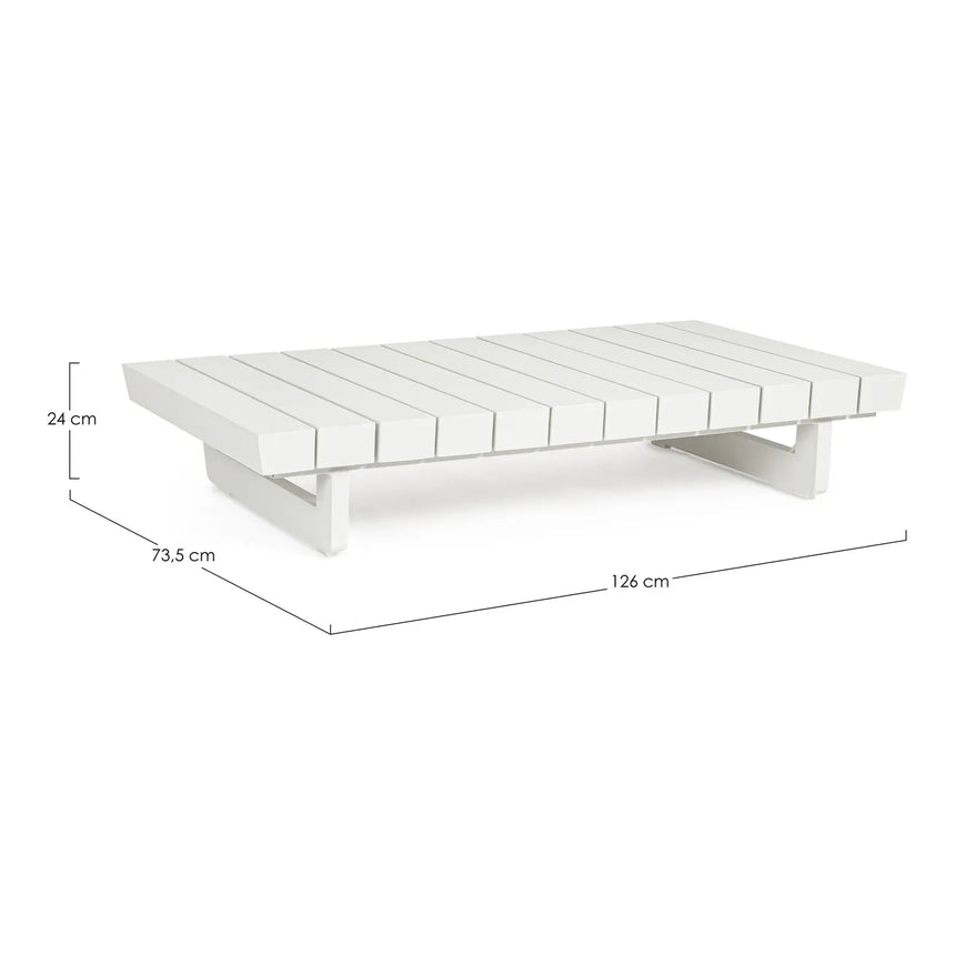 Garten Couchtisch 126x73.5 Weiß WG20 Infinity - ZEN ZONE Furniture