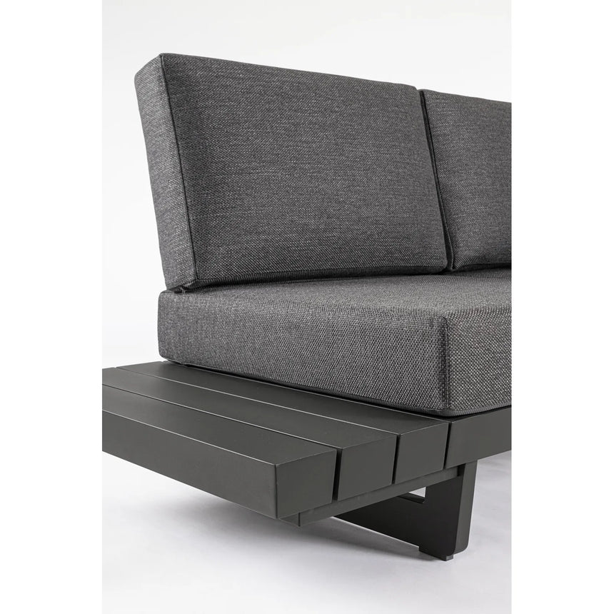 Gartenlounge Set 2 Ecksitzgruppe mit Kissen Anthrazit WG21 Infinity - ZEN ZONE Furniture