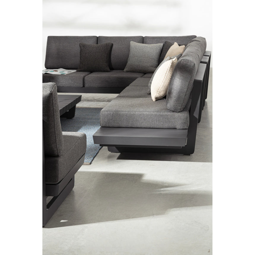 Gartenlounge Set 2 Ecksitzgruppe mit Kissen Anthrazit WG21 Infinity - ZEN ZONE Furniture