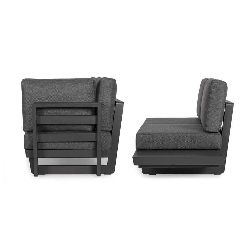 Gartenlounge Set 2 Ecksitzgruppe mit Kissen Anthrazit WG21 Infinity - ZEN ZONE Furniture