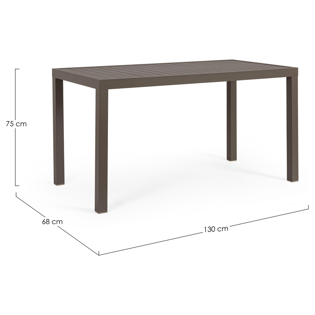 Gartentisch Hilde 130x68x75 Coffee YK14 - ZEN ZONE