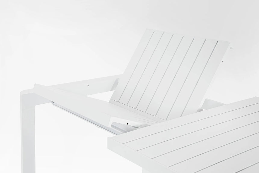Gartentisch ausziehbar 180-240x100 Weiß CX21 Kiplin - ZEN ZONE Furniture
