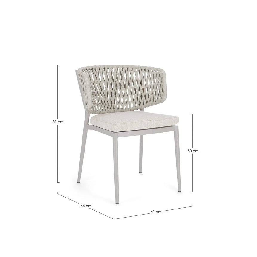 Gartenstuhl mit Kissen Noelia Moon WG24 - ZEN ZONE Furniture