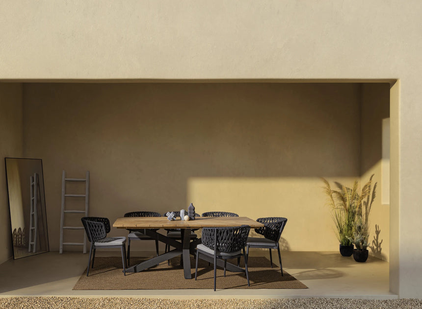 Gartenstuhl mit Kissen Noelia Anthrazit WG21 - ZEN ZONE Furniture