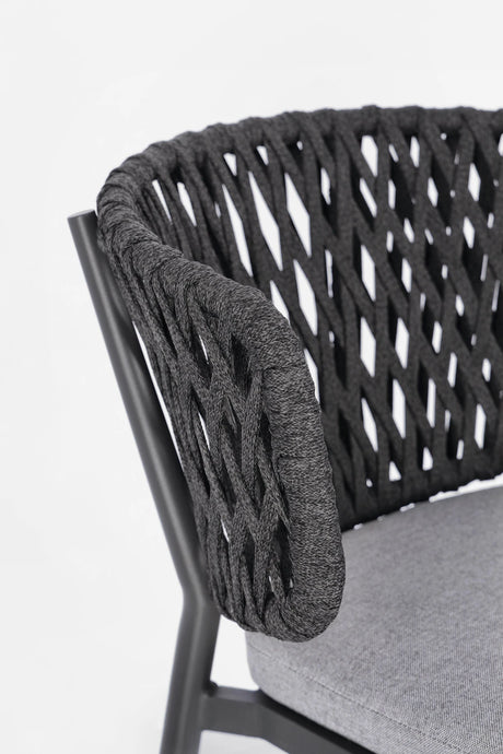 Gartenstuhl mit Kissen Noelia Anthrazit WG21 - ZEN ZONE Furniture